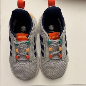 Adidas Toddler Gray and Navy Sneakers